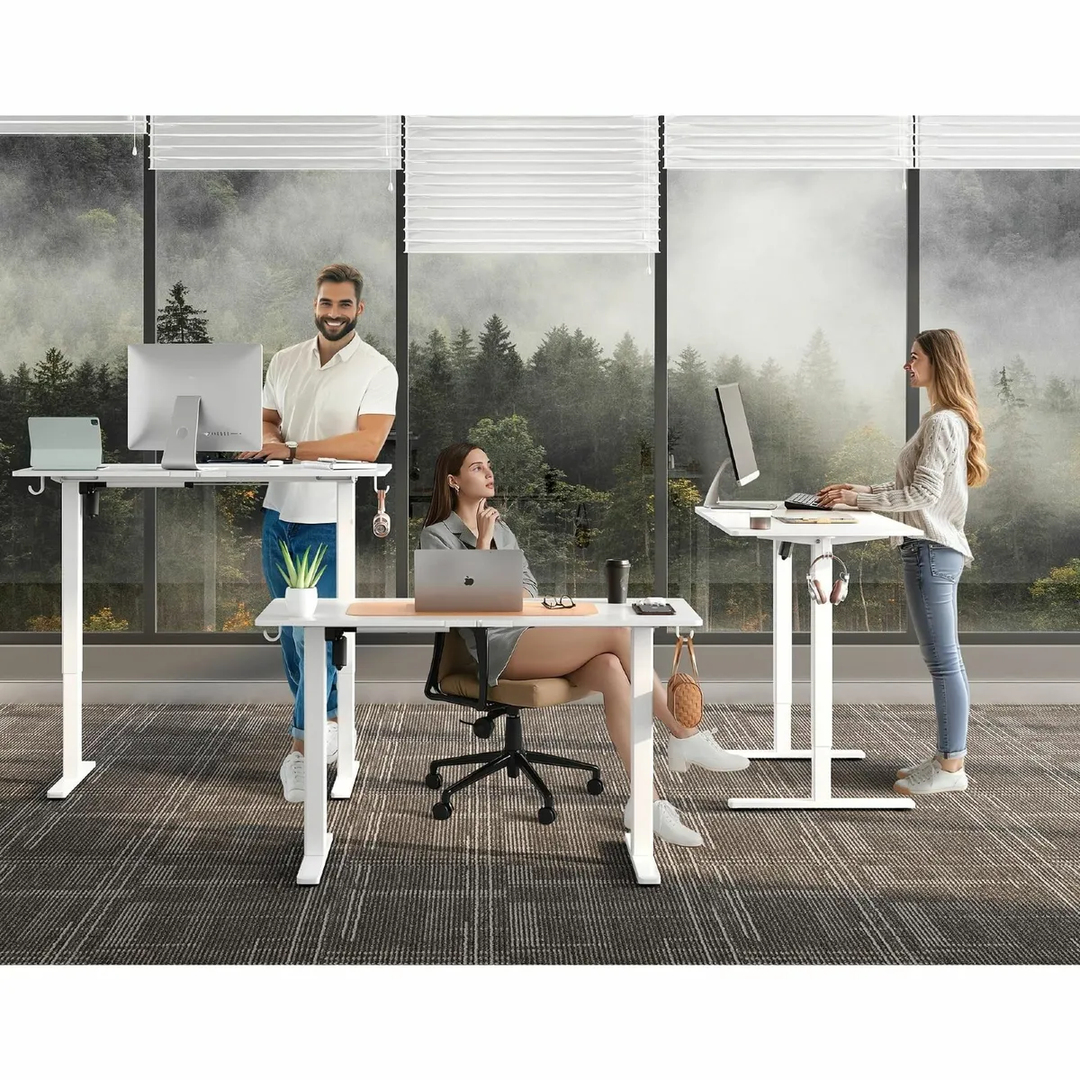 Electric Standing Desk 120 x 60CM Adjustable - Image 2