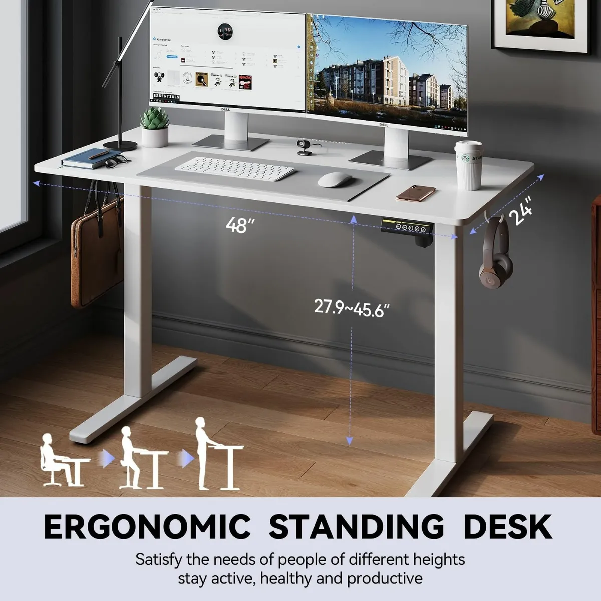 Electric Standing Desk 120 x 60CM Adjustable - Image 3