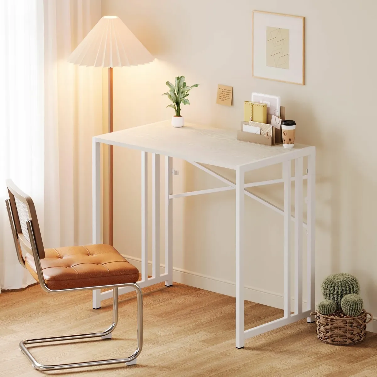 90 cm Folding Small Desk Writing Gaming Computer - Image 2