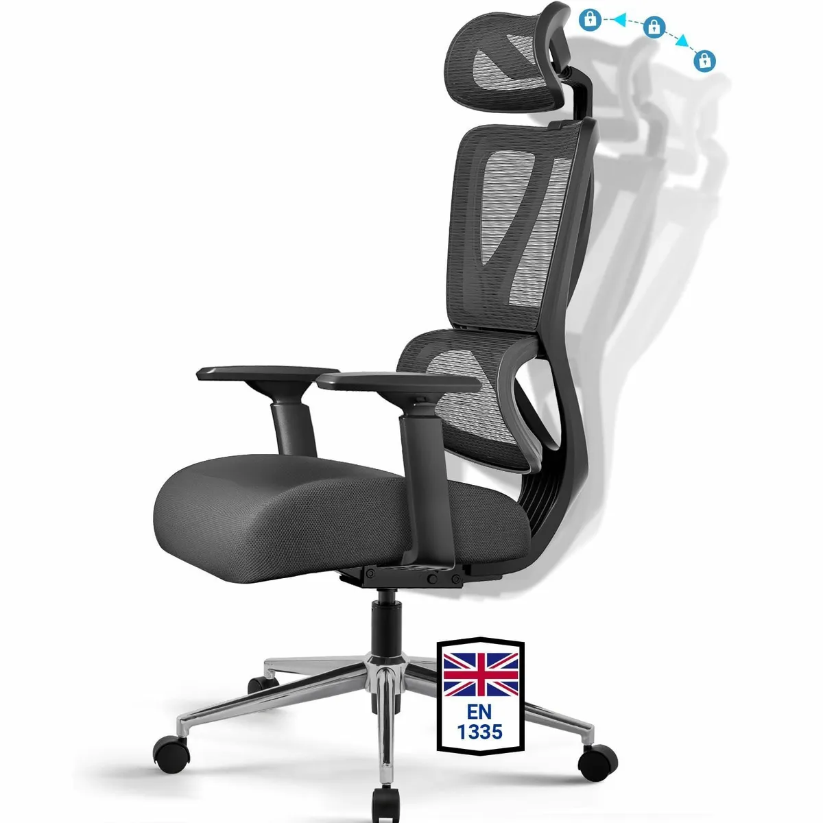 Ergonomic Office Chair Desk with 20 Pocket - Image 1