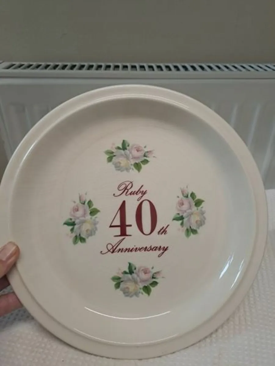 Ruby anniversary plate vintage - Image 1