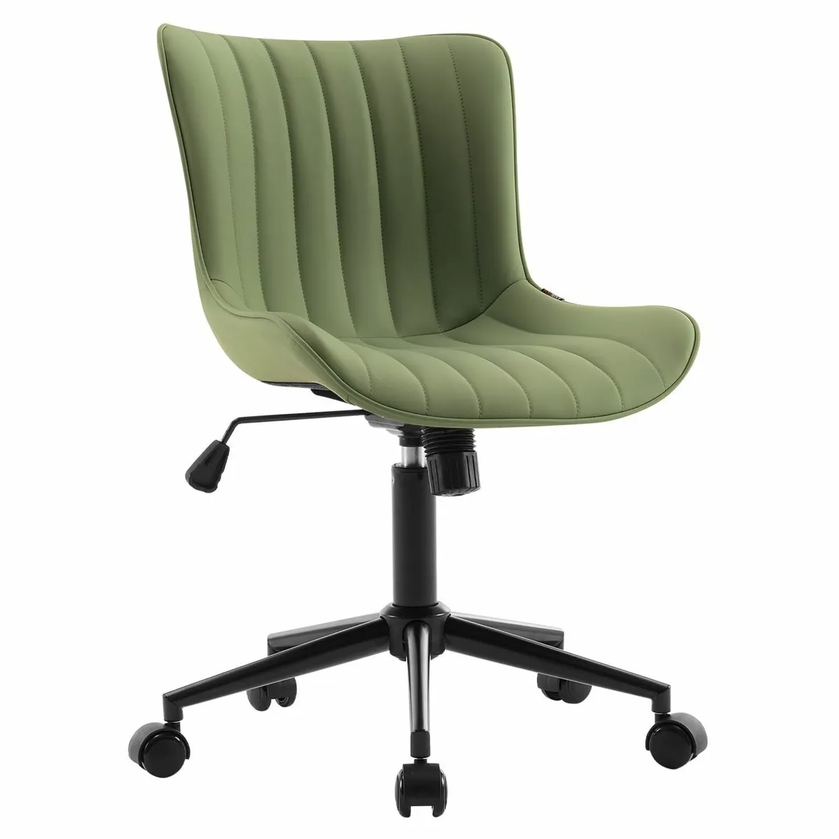 Home Office Chair Swivel Armless Desk Faux - Image 3