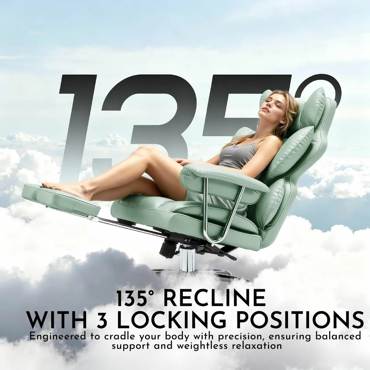 Desk Office Chair Big and Tall PU Leather - Image 3