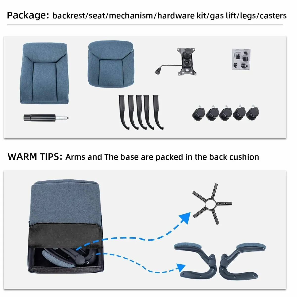 Executive Office Chair Ergonomic Computer Desk - Image 4