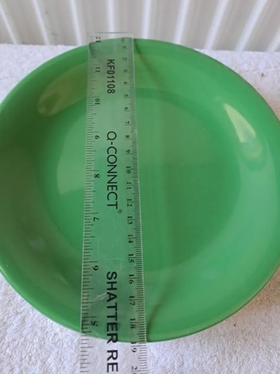 Vintage green John Tams plates - Image 3