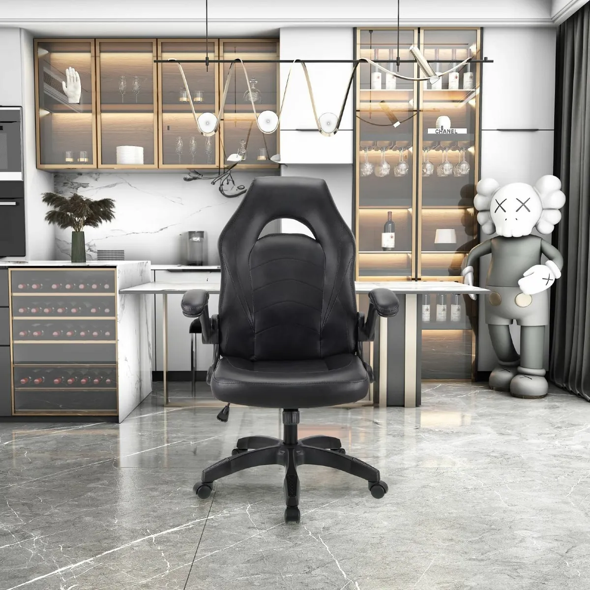 .Gaming chair PU leather ergonomic office swivel - Image 2