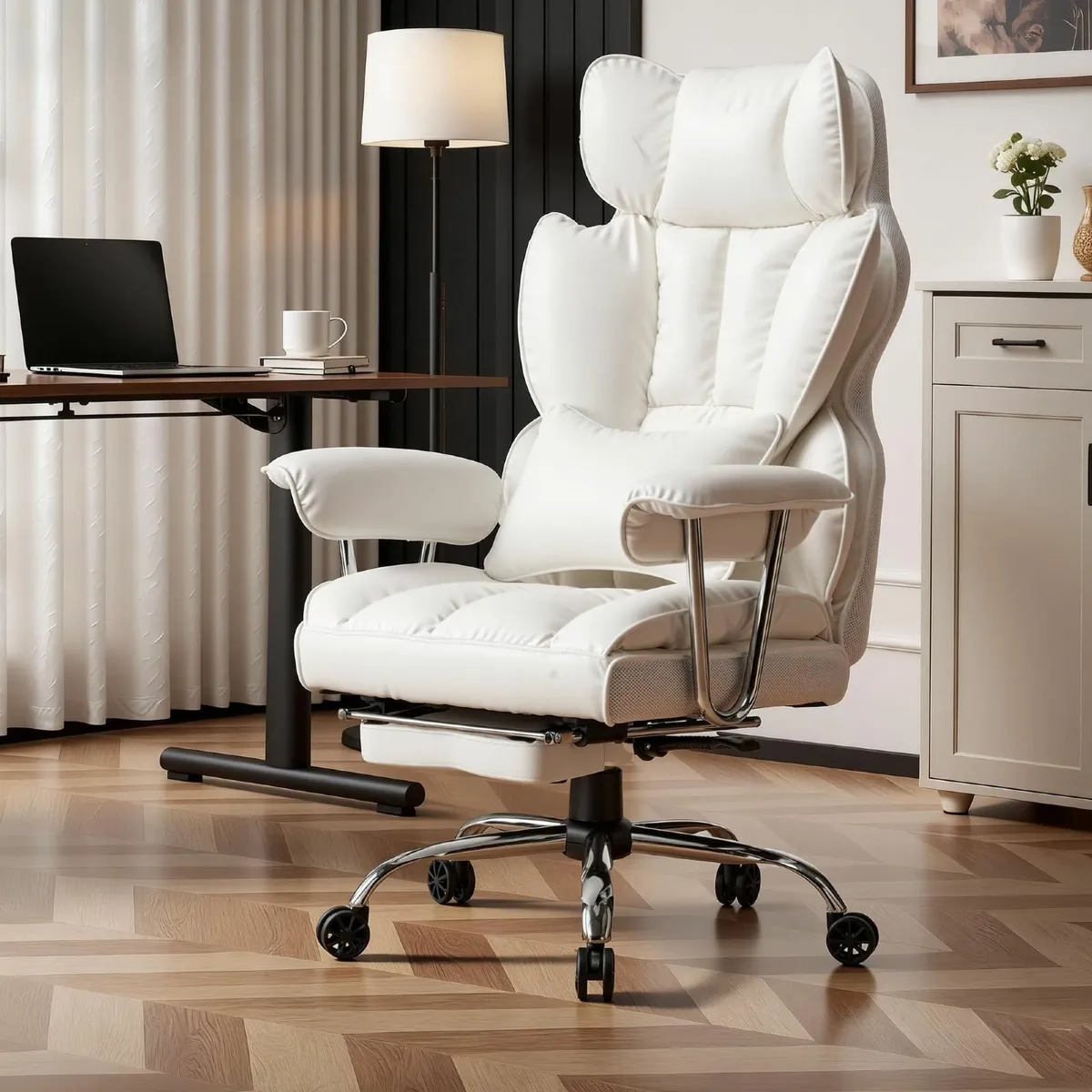 Desk Office Chair Big and Tall PU Leather - Image 1