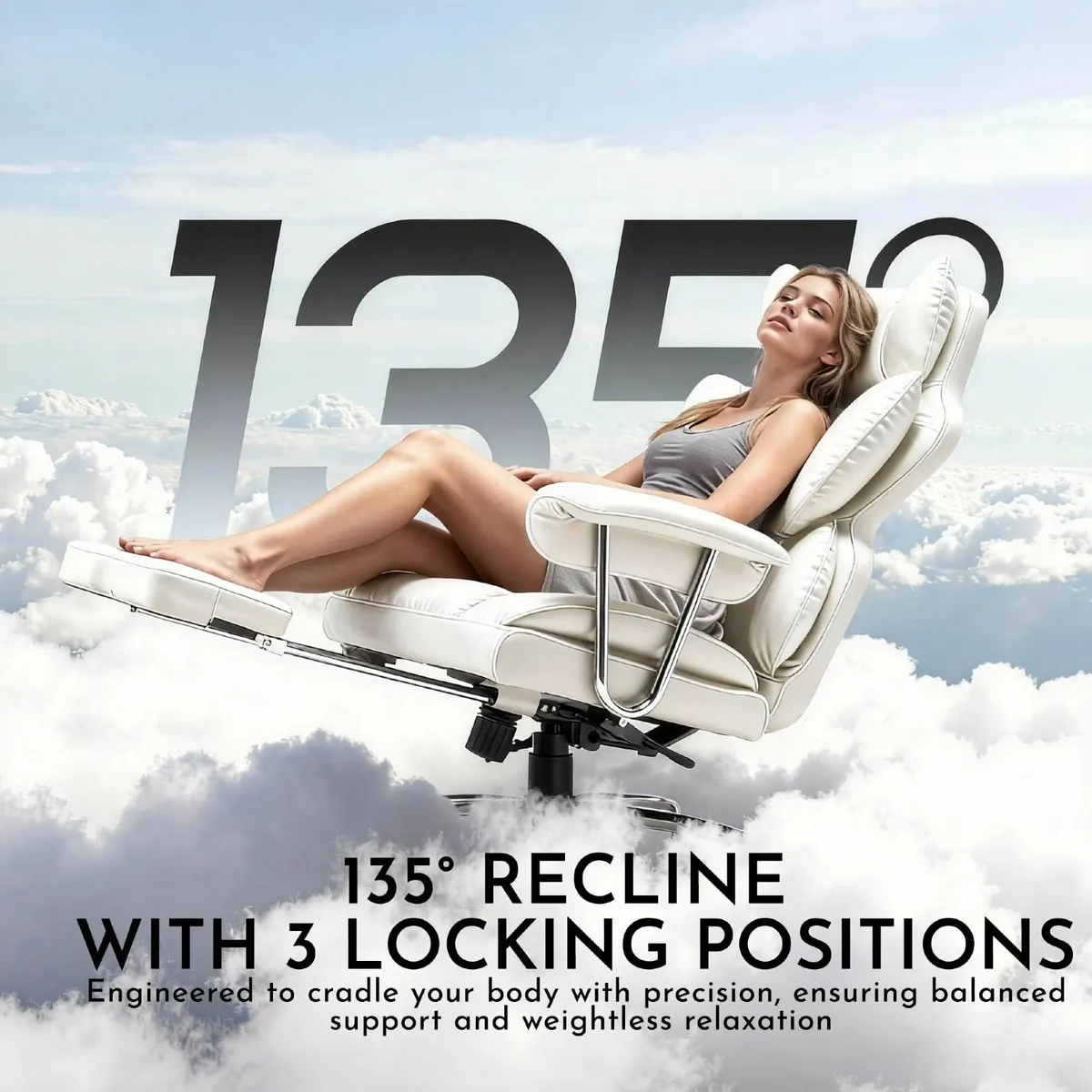 Desk Office Chair Big and Tall PU Leather - Image 3