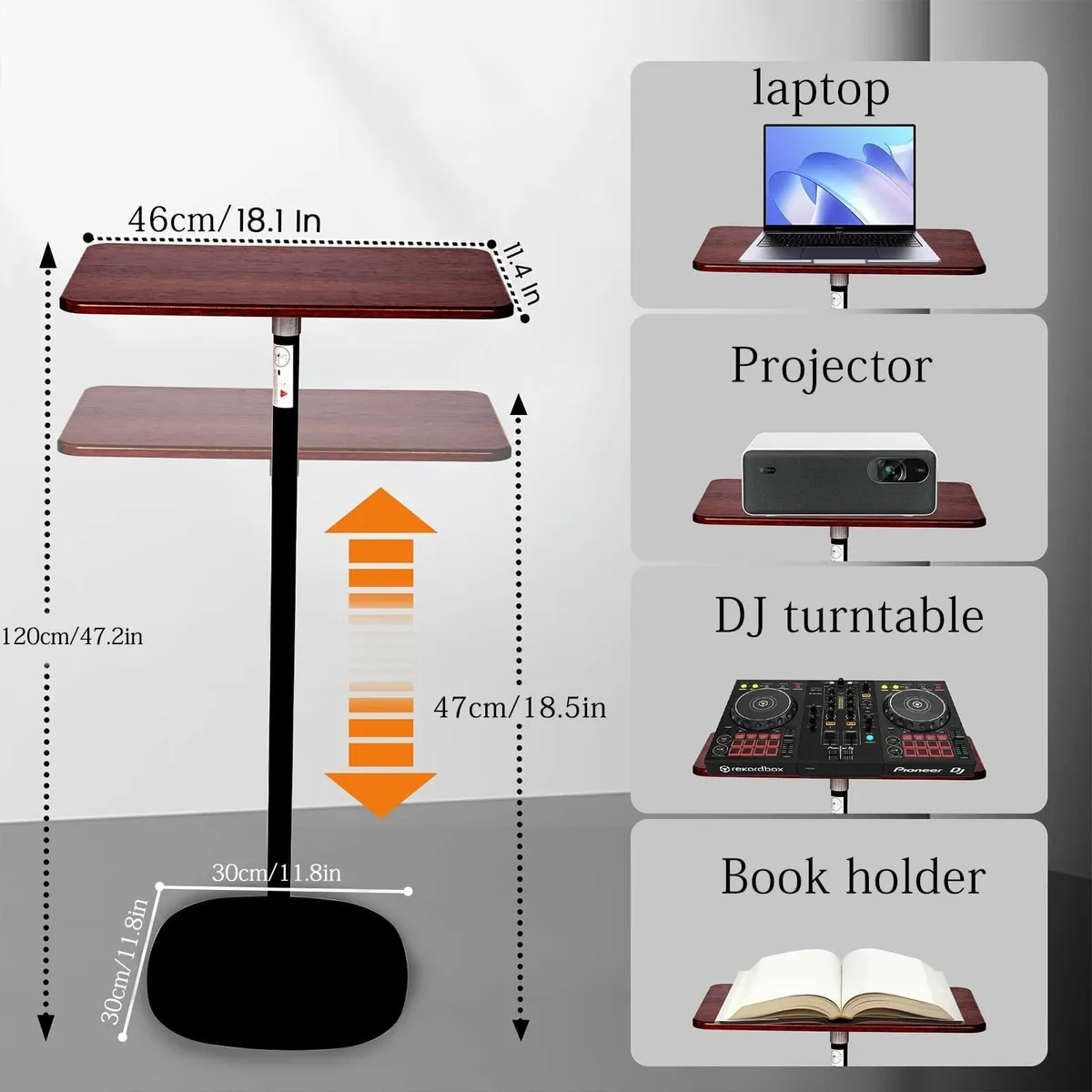 Lectern Podium Stand Adjustable 45119cm Portable - Image 3