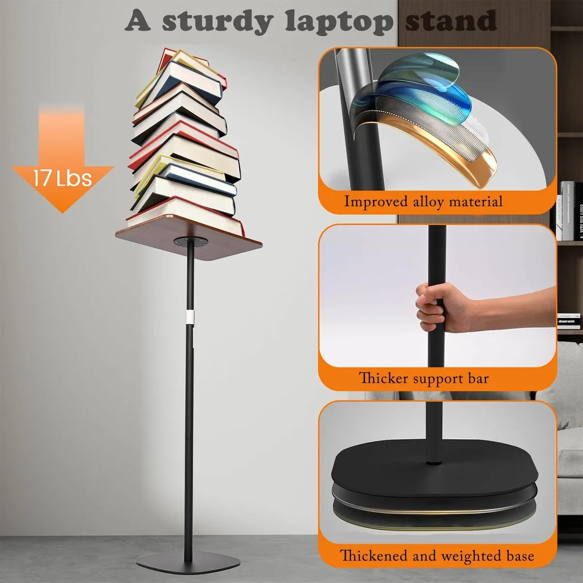 Lectern Podium Stand Adjustable 45119cm Portable - Image 4