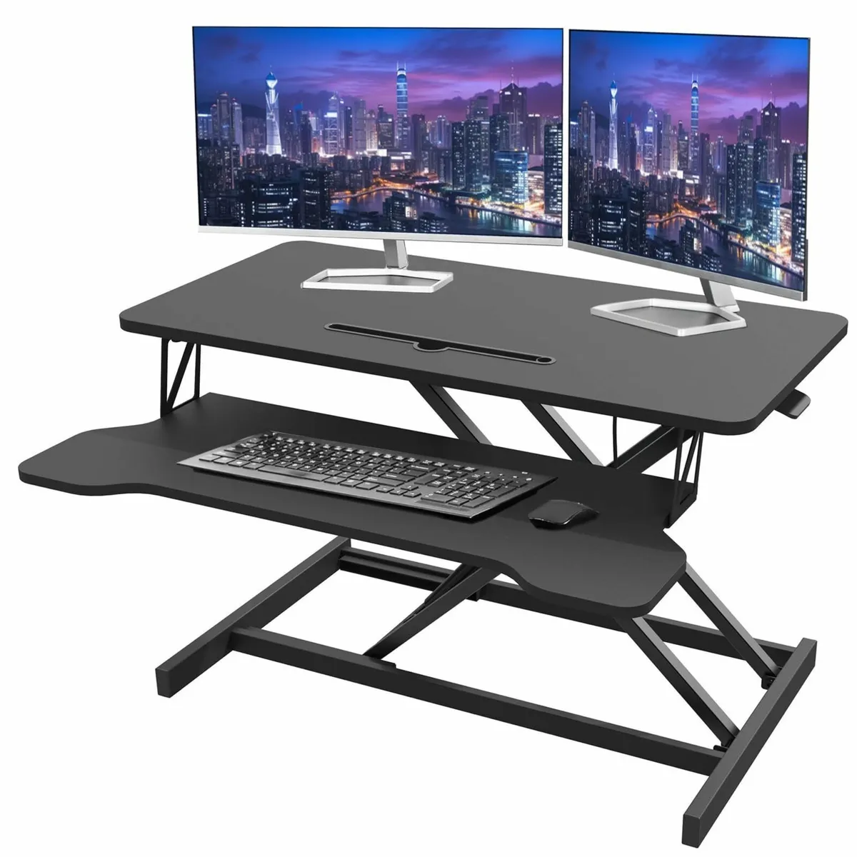 - Standing 80cm Desk Converter Ergonomic Sit-Stand - Image 1