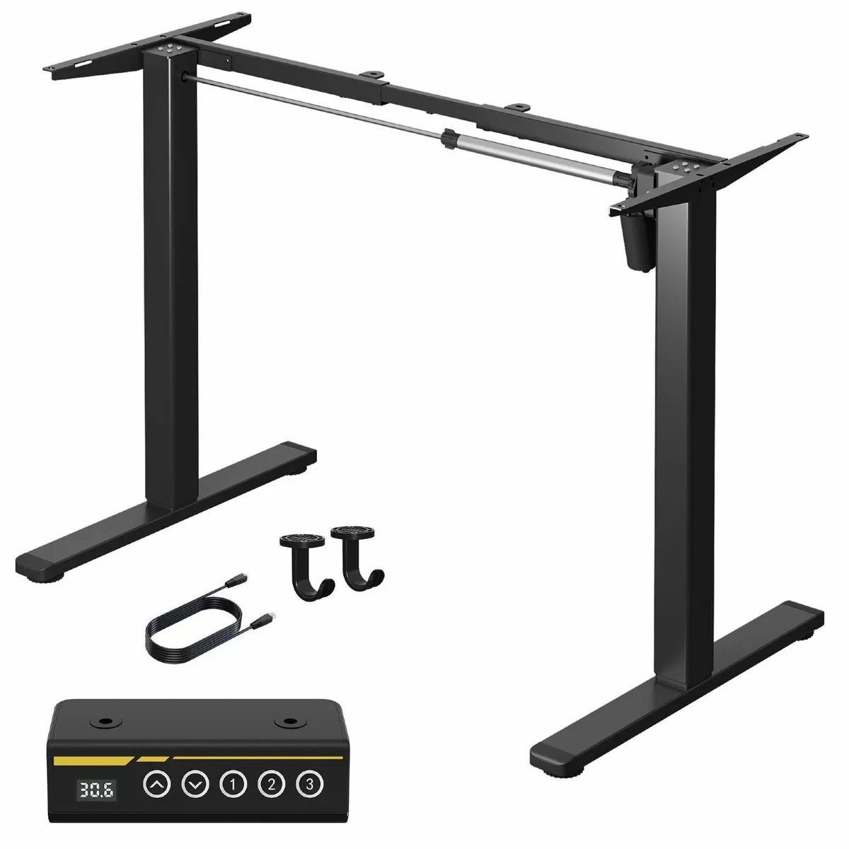 Electric Standing Desk Frame with Lockable Wheels - Image 1