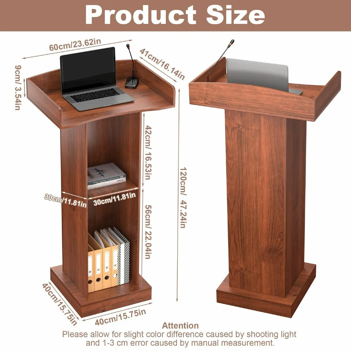 Podium Standing Desk Floor Church Pulpit Stand - Image 2