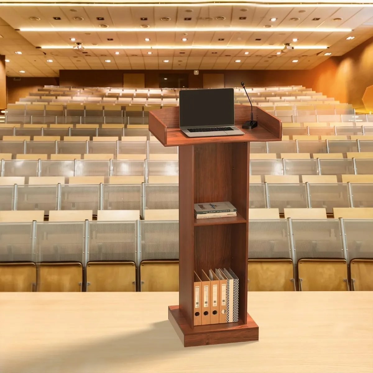 Podium Standing Desk Floor Church Pulpit Stand - Image 3