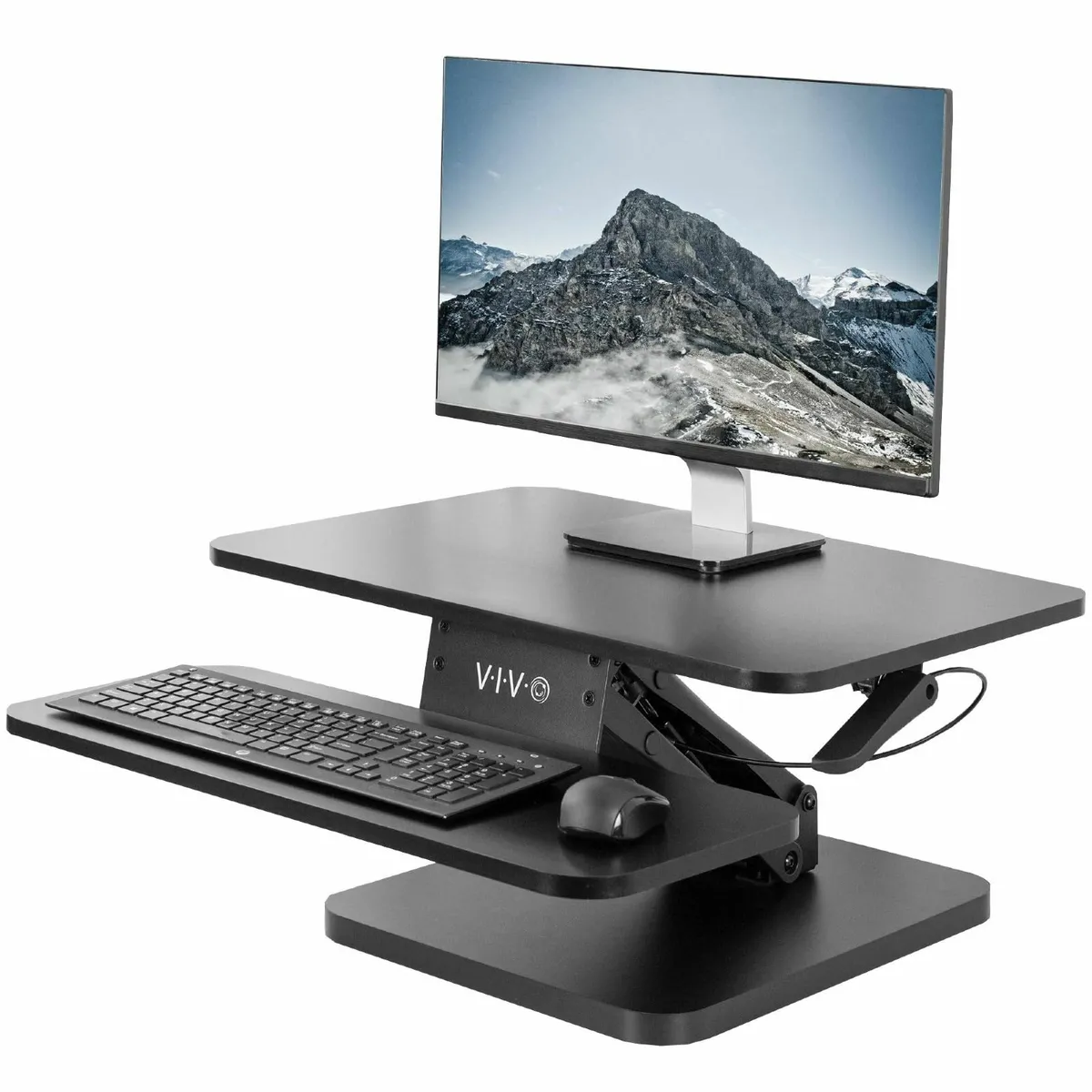 Black Height Adjustable 25 inch Standing Desk - Image 1