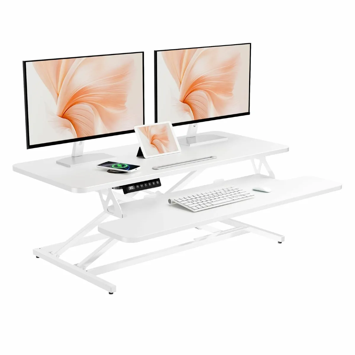 36’’ Electric Standing Desk Converter Height - Image 1