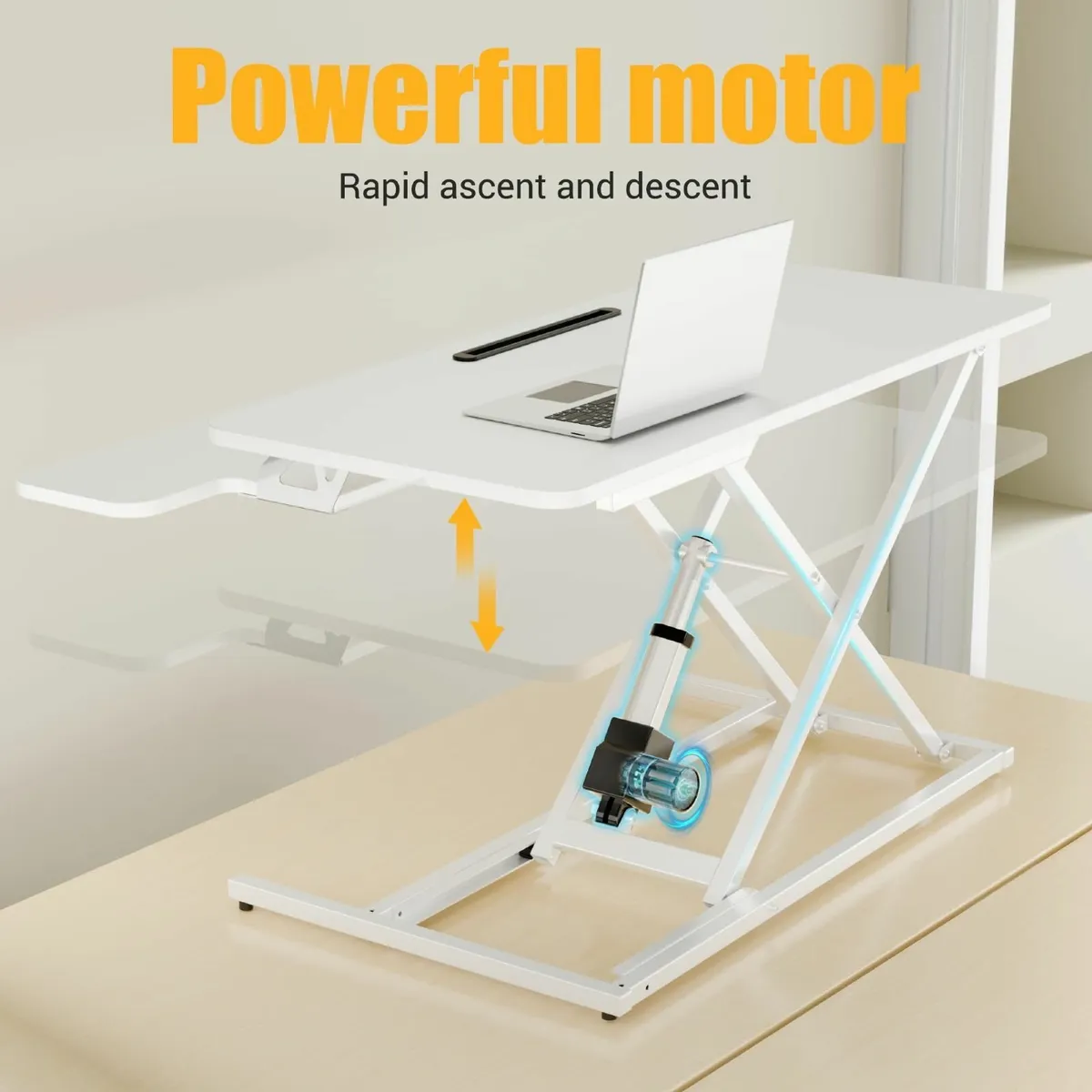 36’’ Electric Standing Desk Converter Height - Image 4