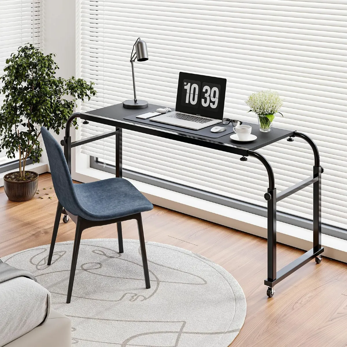 Bed Table Overbed Adjustable with Wheels Hospital - Image 4