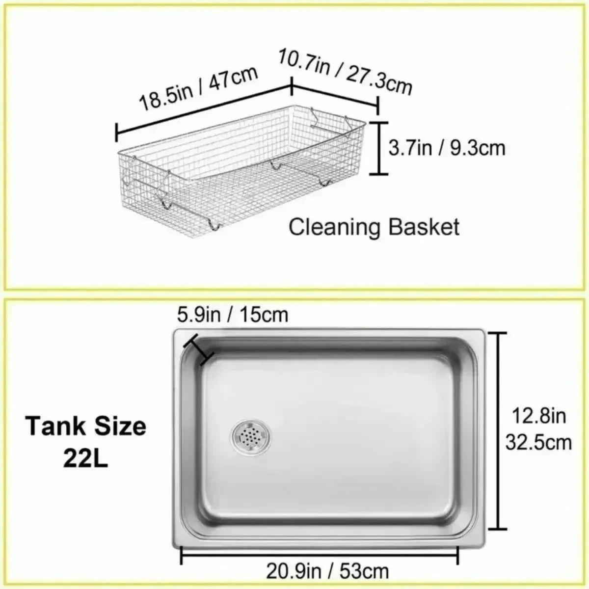 Ultrasonic Cleaning Machine 22L Digital Timer - Image 3