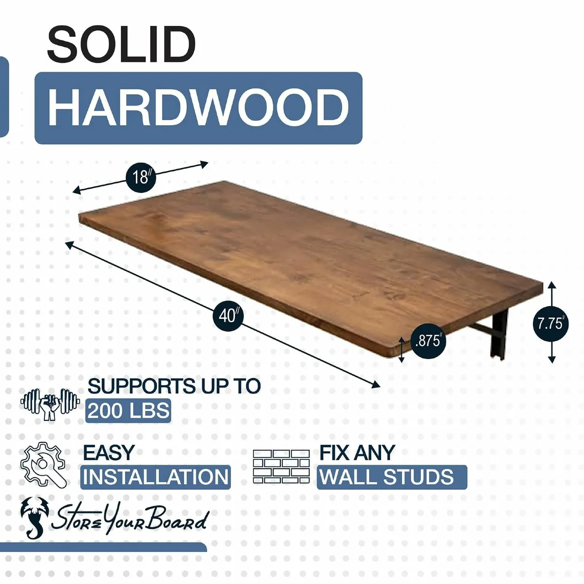 Folding Workbench Wall Mounted Foldaway Table - Image 3