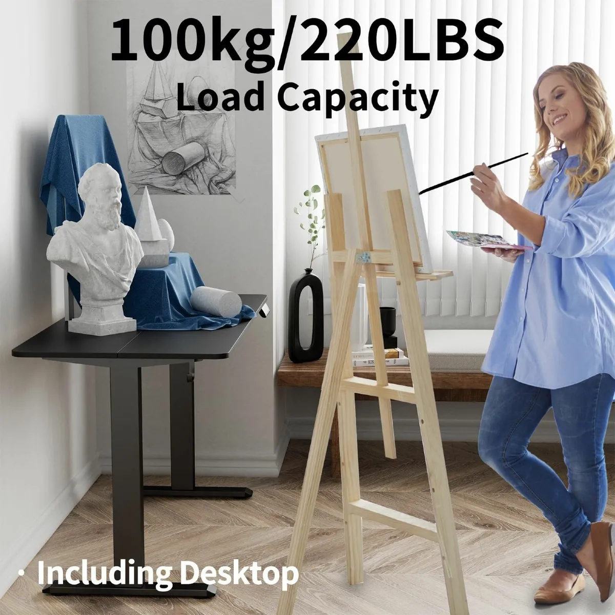 Height Adjustable Electric Standing Desk - 100x60 - Image 3