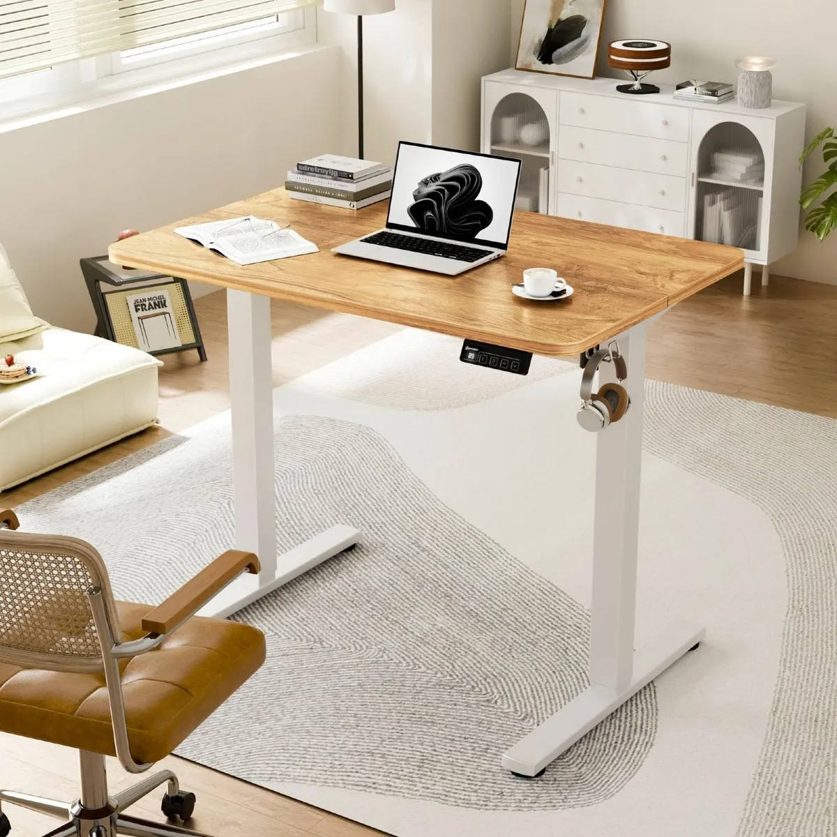Electric Standing Desk 90x60cm Height Adjustable - Image 2