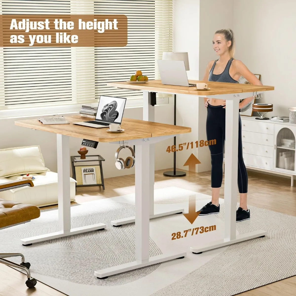 Electric Standing Desk 90x60cm Height Adjustable - Image 4