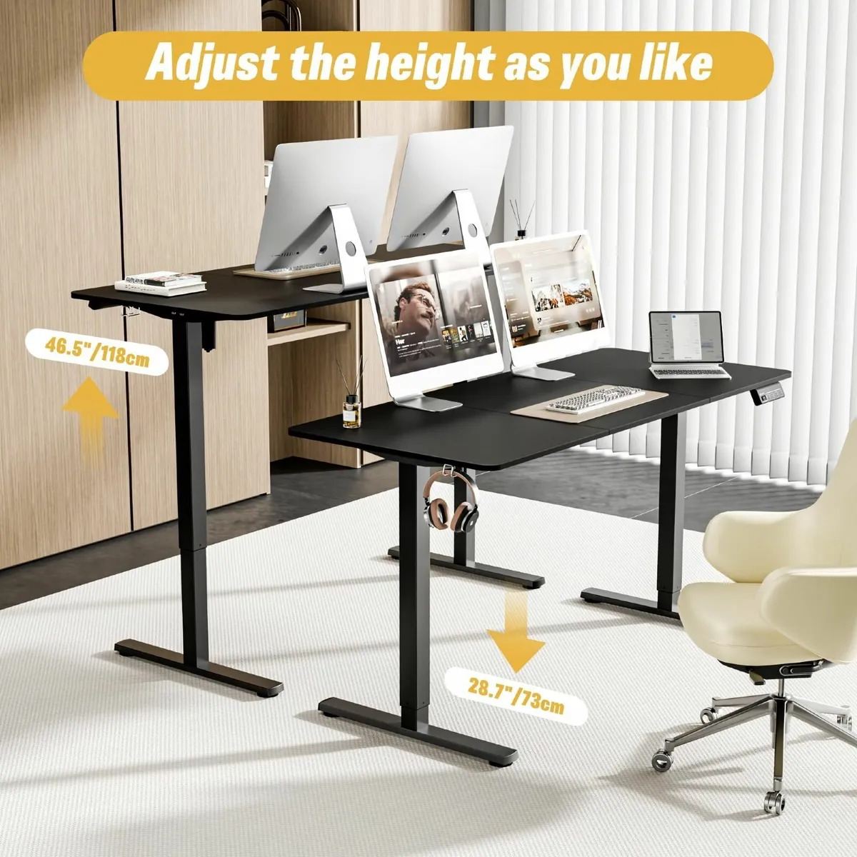 Electric Standing Desk 140x60cm (55.1x23.6) - Image 4