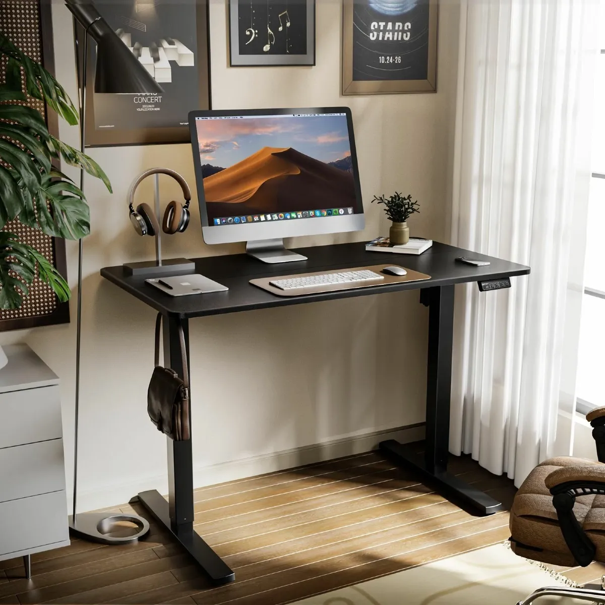 Electric Standing Desk 110x60cm Height Adjustable - Image 2
