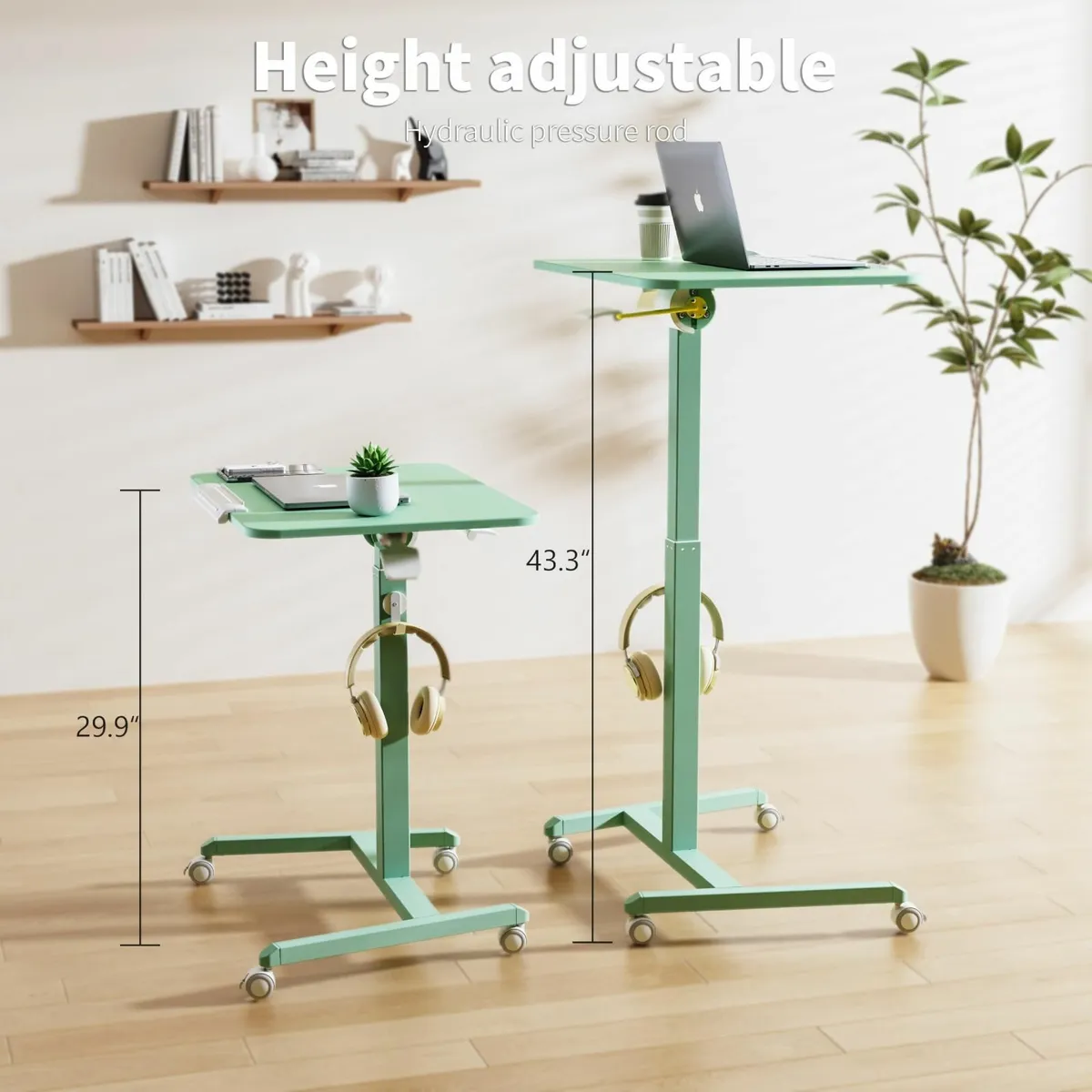 Mobile Standing Desk with 90degrees Tiltable - Image 3