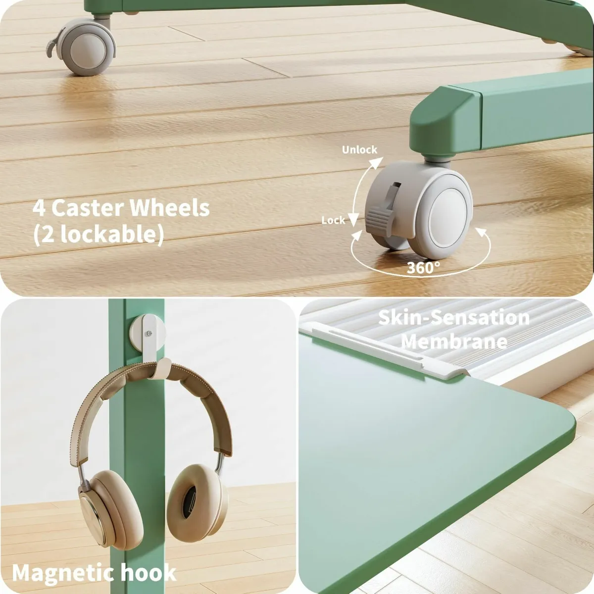 Mobile Standing Desk with 90degrees Tiltable - Image 4