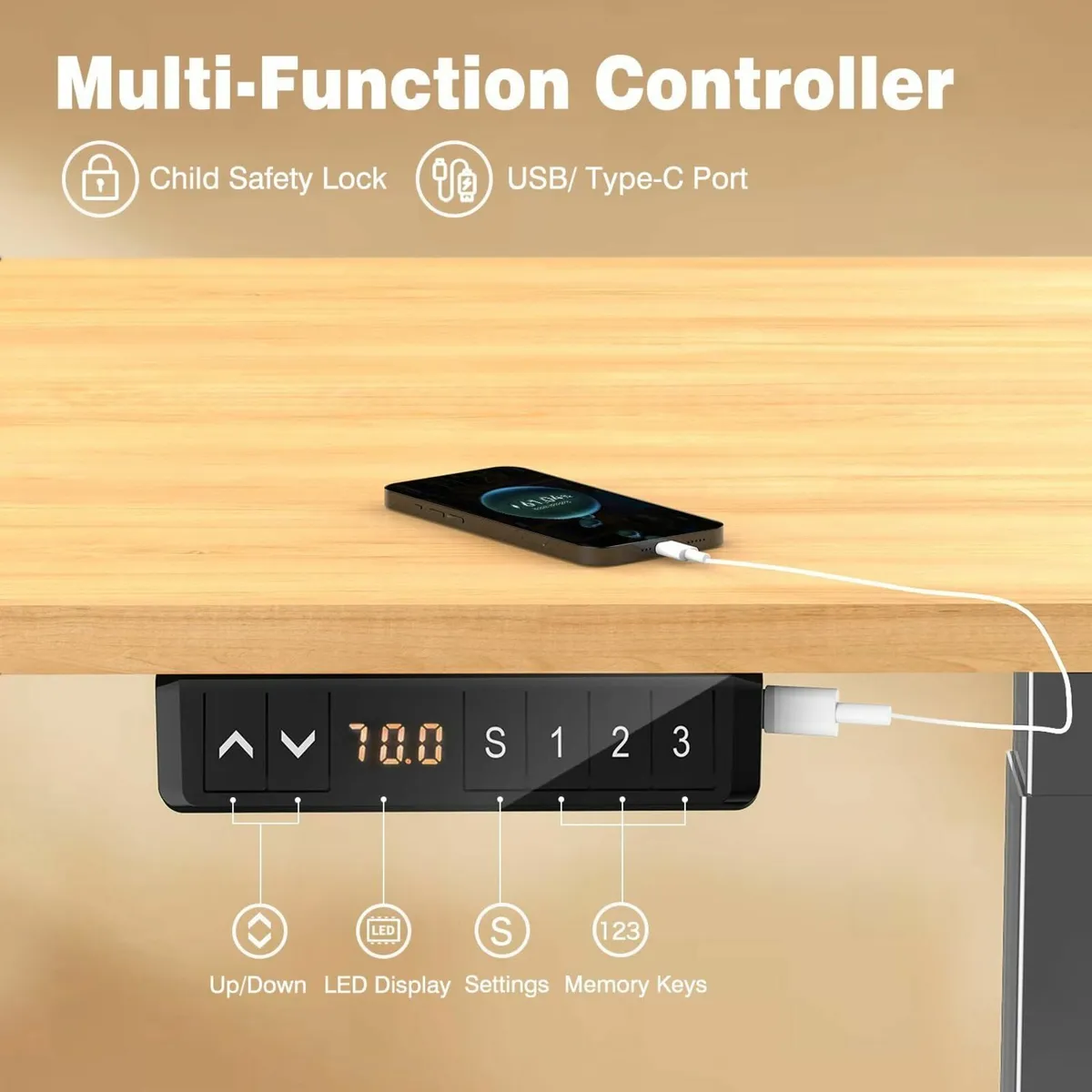 Standing Desk Frame with Dual Motor Electric - Image 4