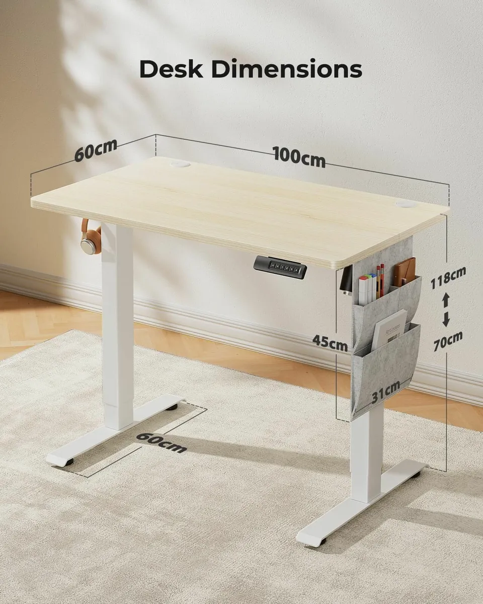 Standing Desk Adjustable Height Electric with - Image 3