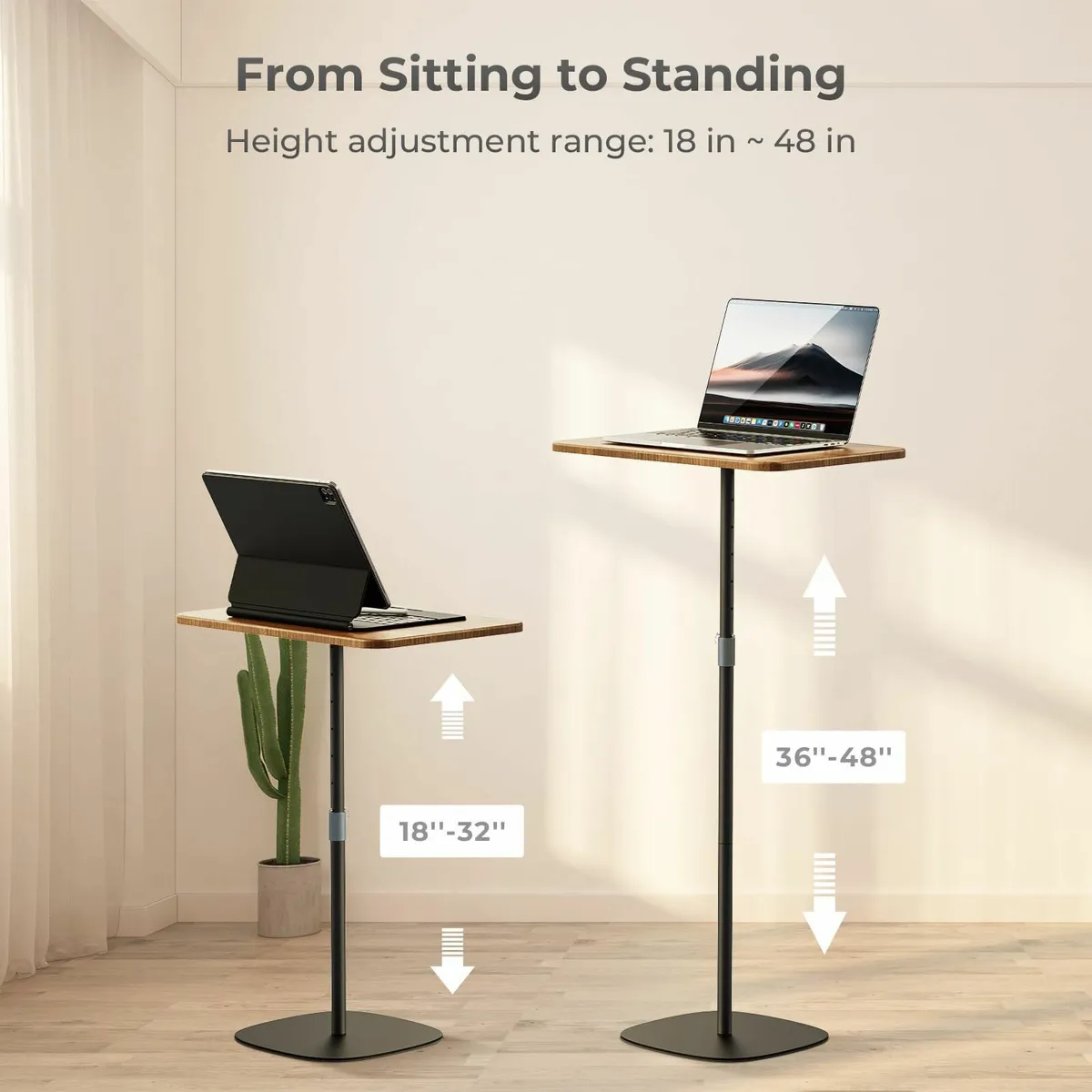 Portable Laptop Stand Bedside/Sofa Table with - Image 3