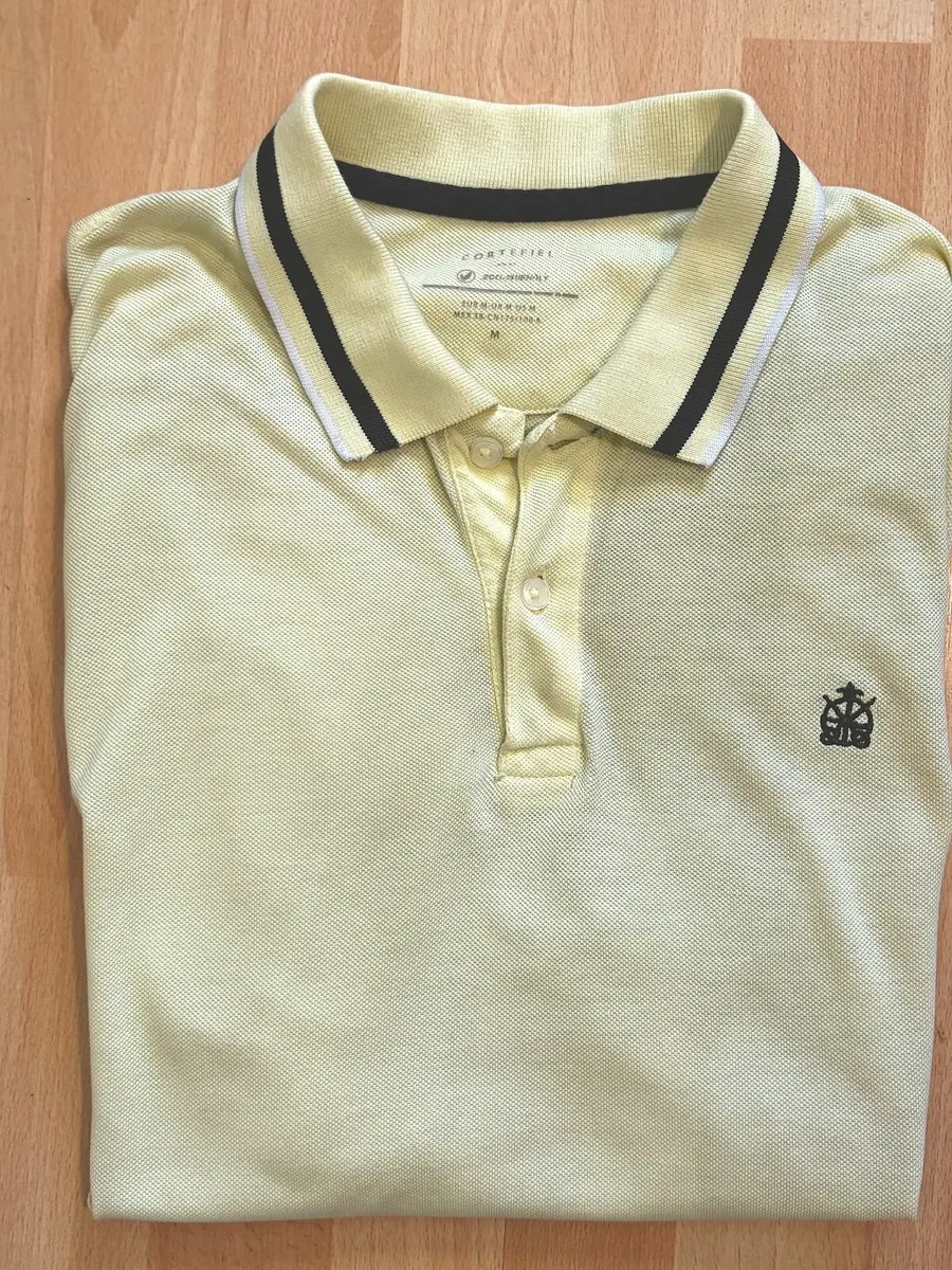 Yellow cotton pique Polo Shirt - Image 2
