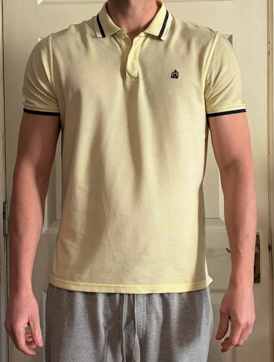 Yellow cotton pique Polo Shirt - Image 1