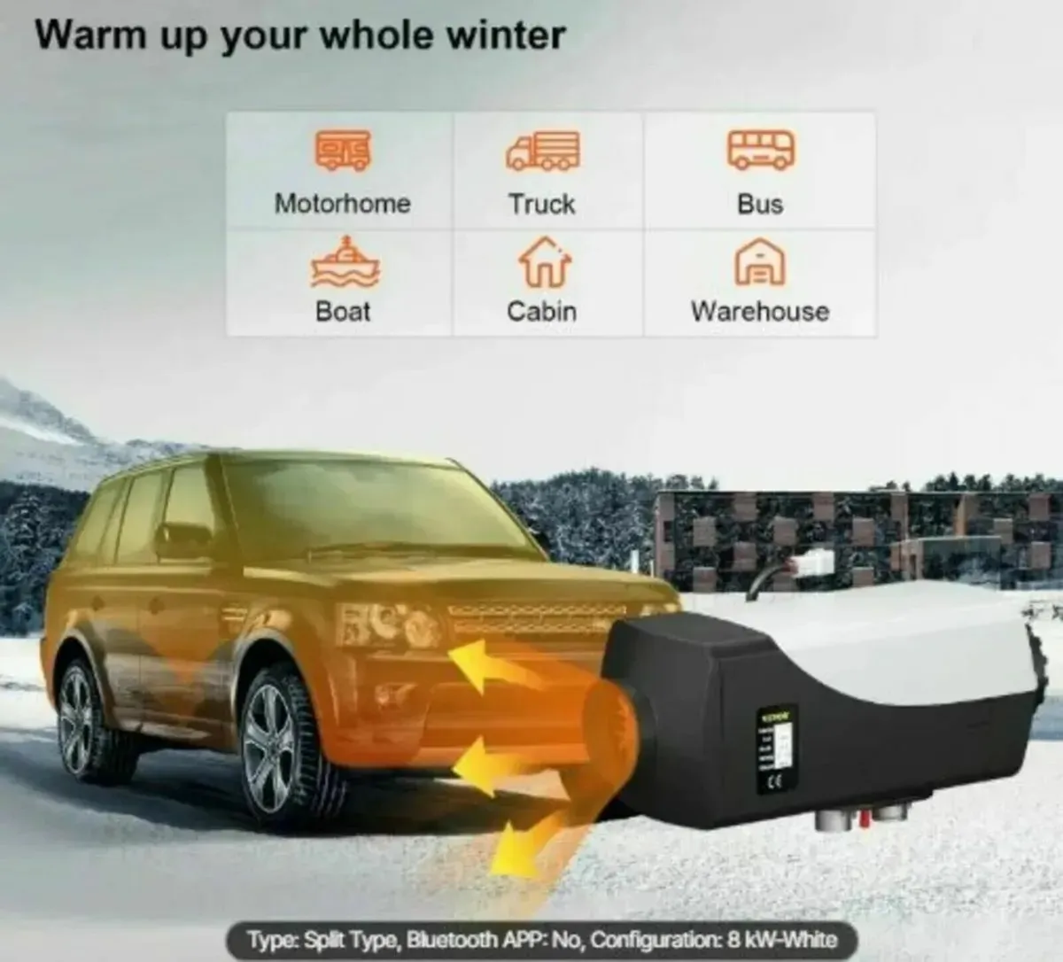 12V Diesel Air Heater 2/8KW Compact Unit - Image 3