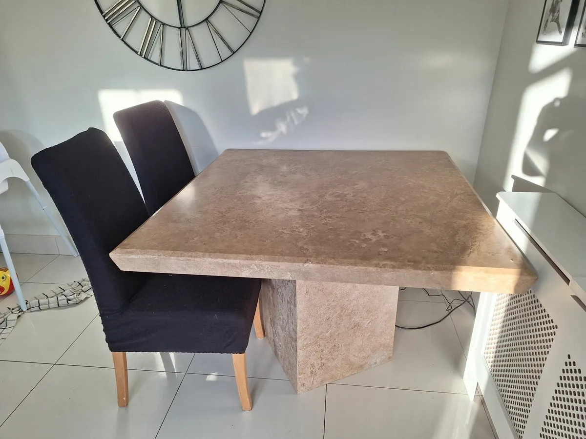 Marble Dining table and 4 Chairs - Image 1