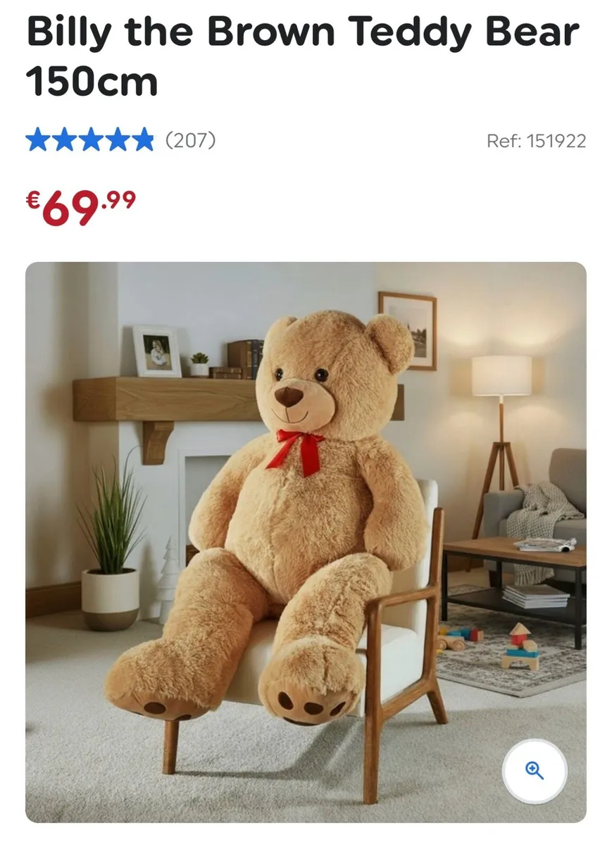Billy the Brown Teddy Bear 150cm