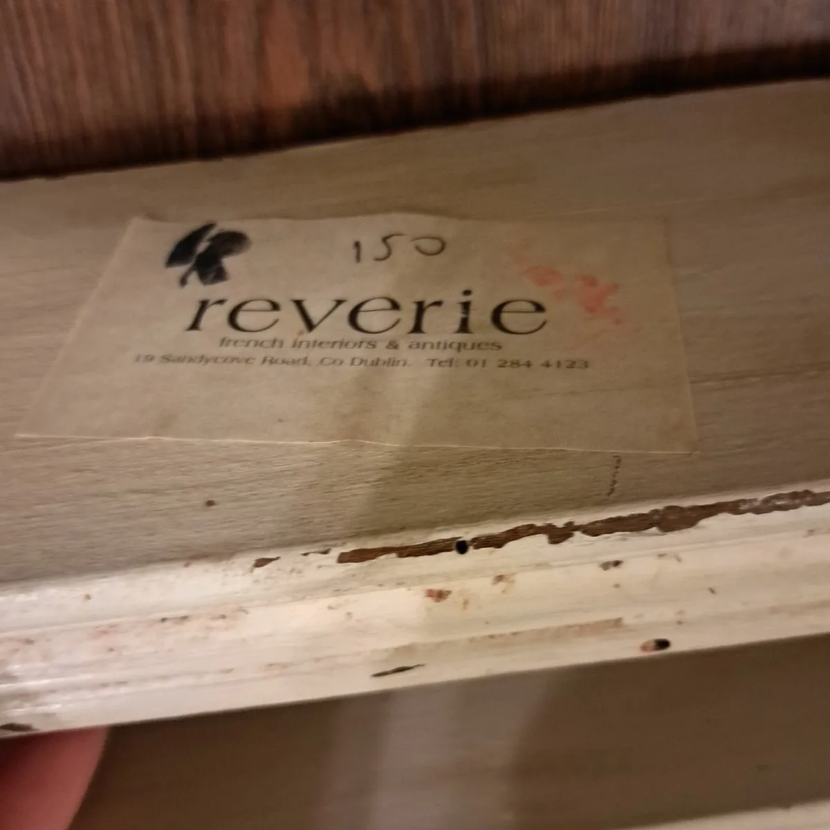 Antique French Bed Frame – Original Carved Wood - Image 3