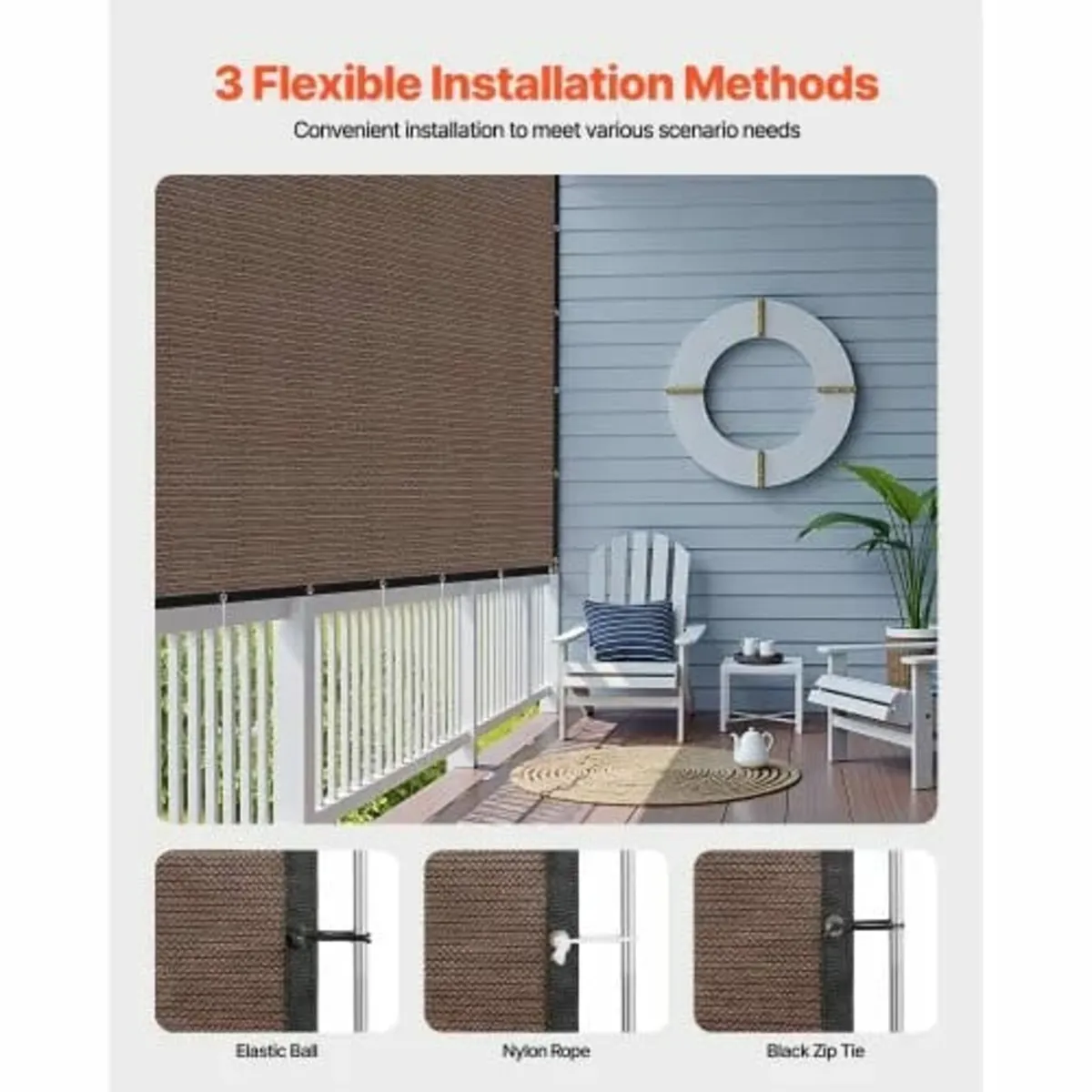 90% Sun Shade Cloth Privacy Screen 10 x 12 ft for - Image 3