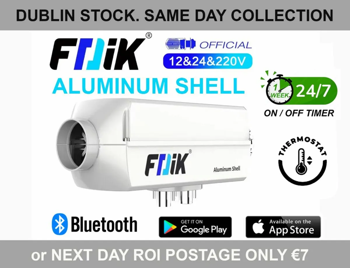 Diesel heater with ALUMINUM shell, App, Timer, - Image 1