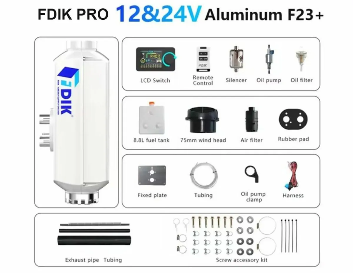 Diesel heater with ALUMINUM shell, App, Timer, - Image 2