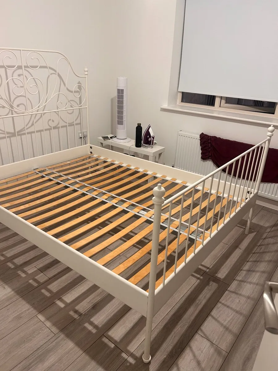 King Bed + Mattress, book shelf, Study Desk - Image 1