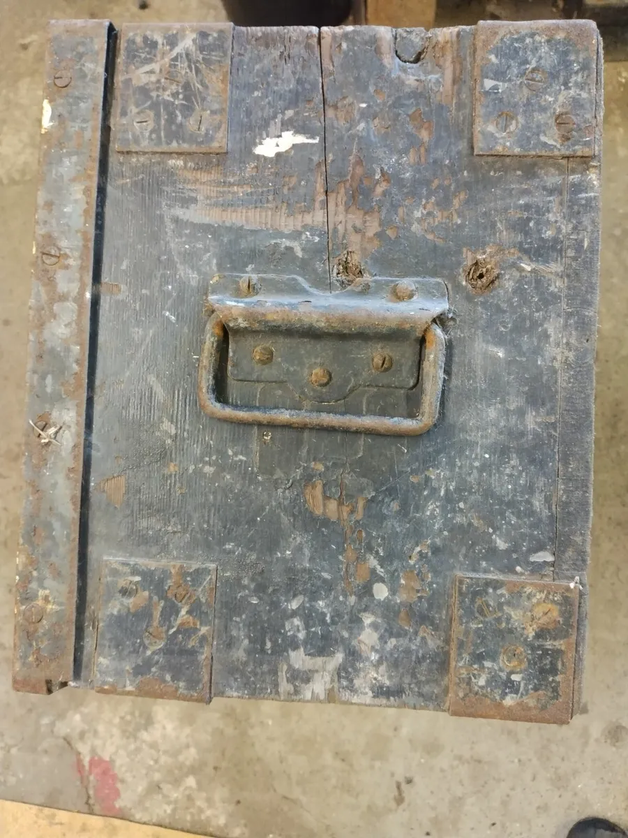 Antique Military Campaign Footlocker - Image 3