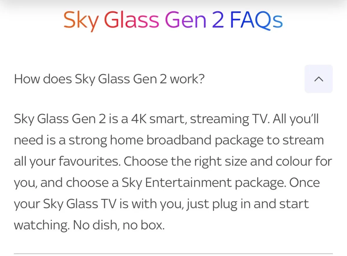 65 inch TV sky glass - Image 2