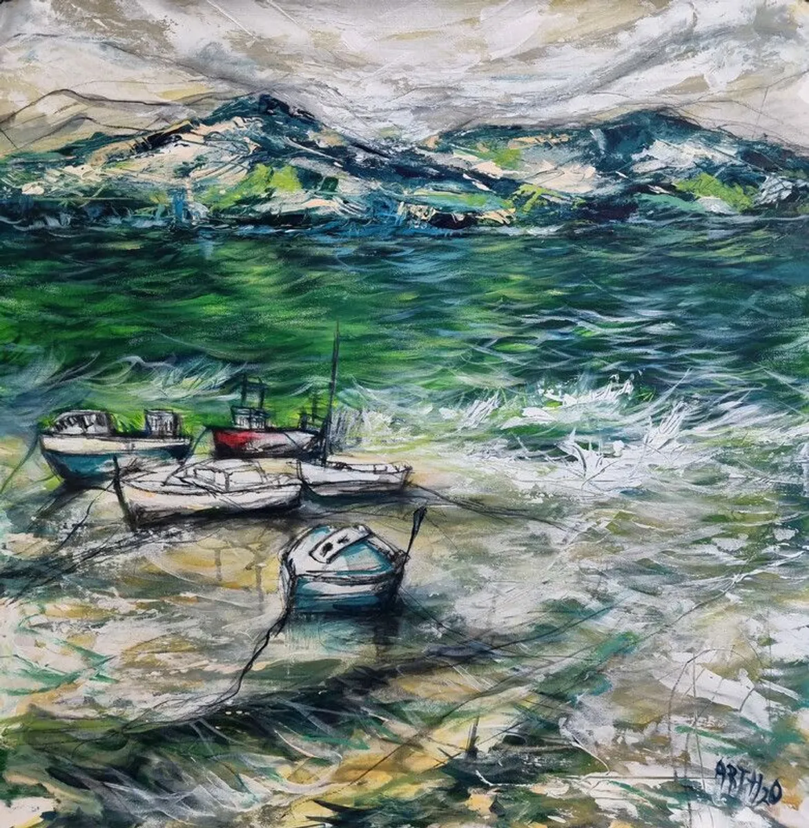 Sleeping Vessels at Murrisk, Low Tide (2024) - Image 2