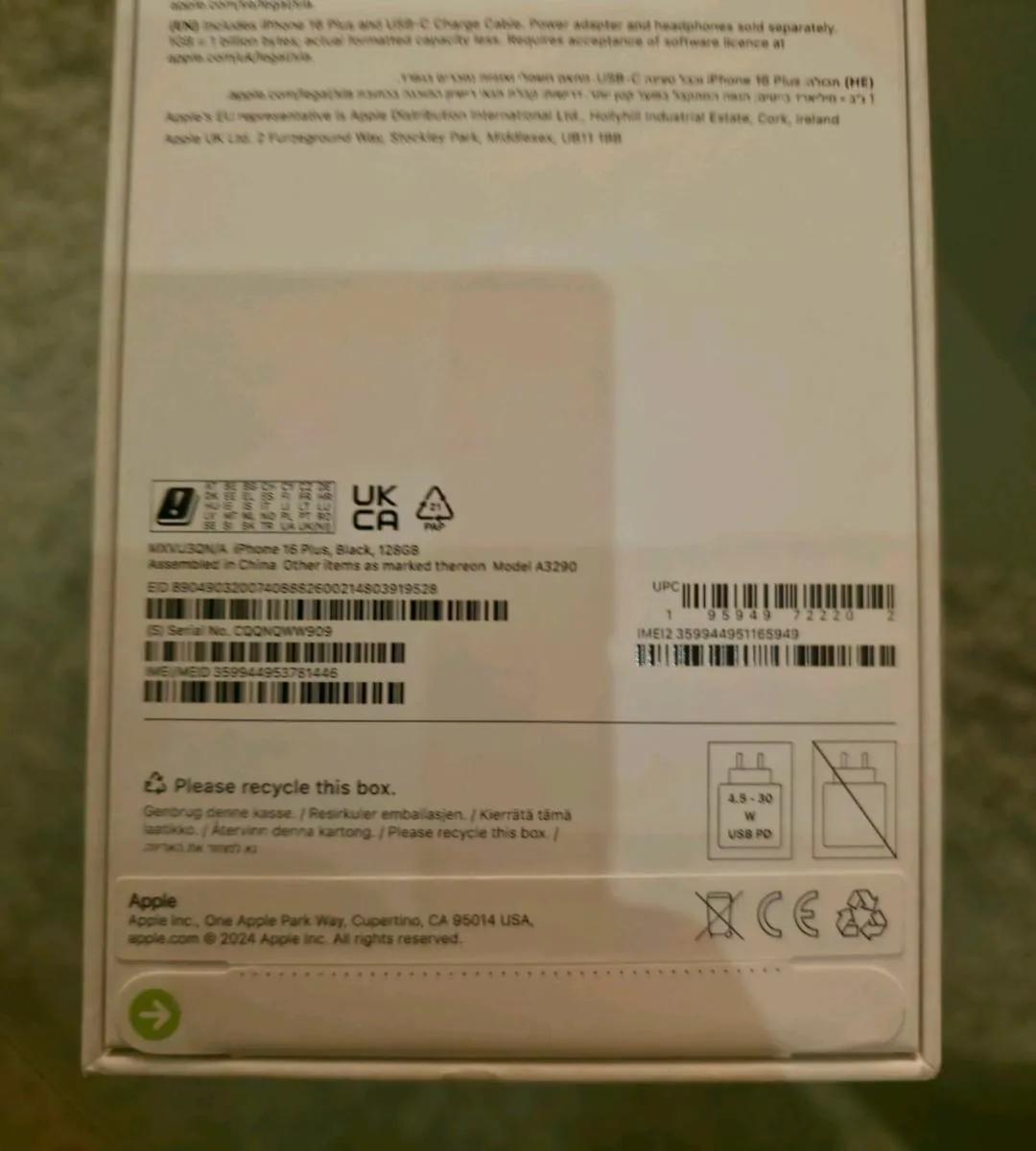 Apple Iphone 16 Plus 128GB IRISH - Image 2