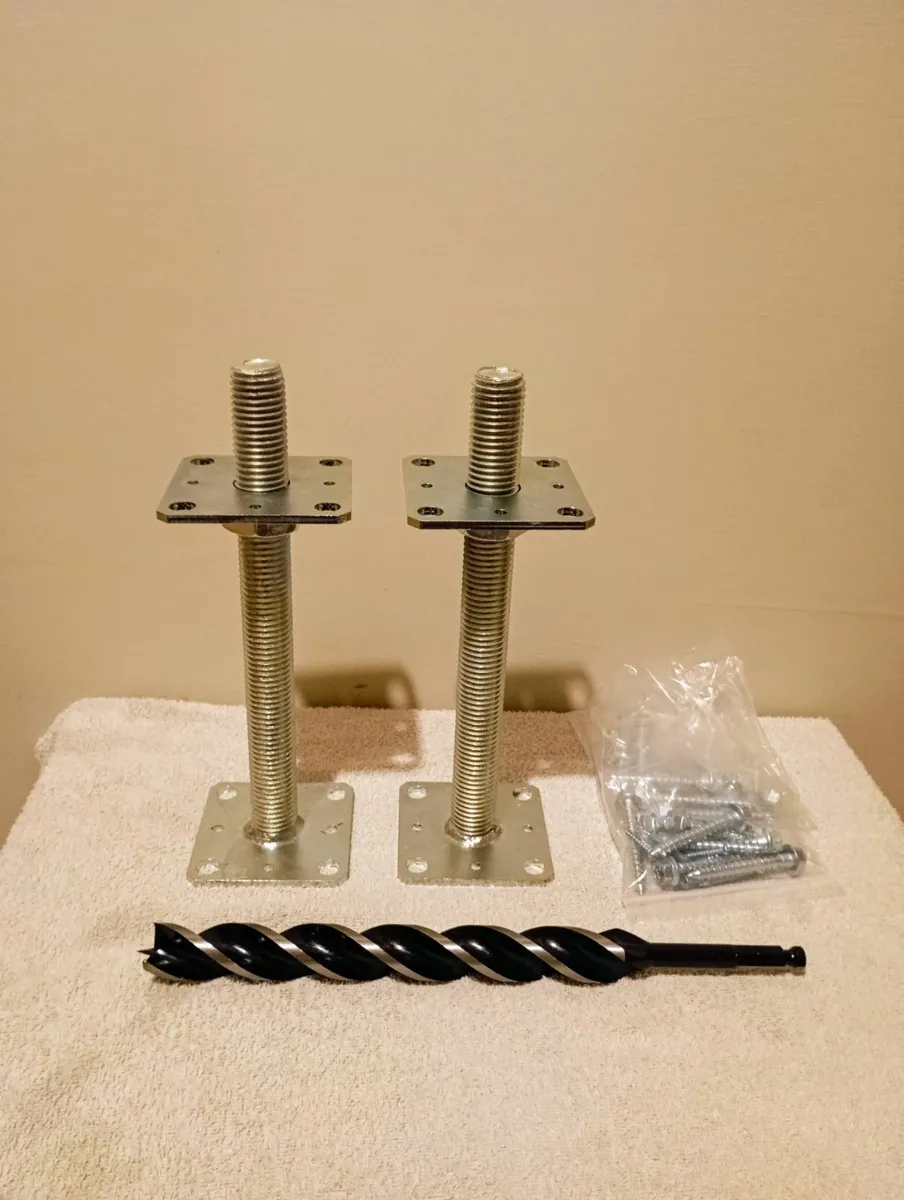 Galvanised Adjustable Elevate Post Supports - Image 1