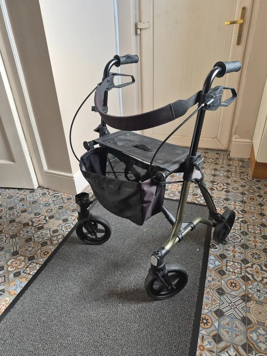 Rollator with seat and thick wheels - FREE - Image 2
